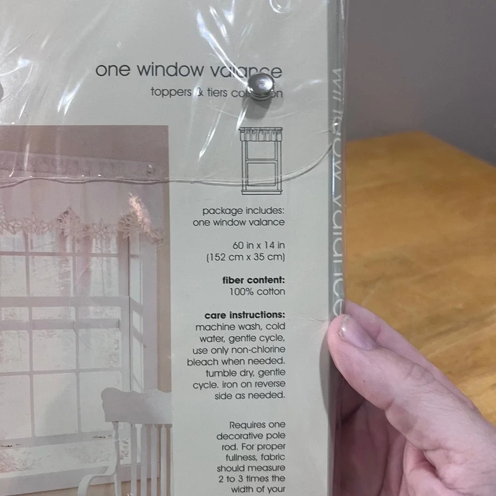 Vtg Target Home Battenburg Lace Window‎ Valance 60x14 Ivory Shabby Chic NEW